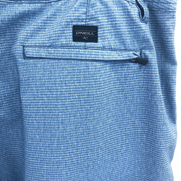 O’Neill Mens Size 36 Blue Striped Hybrid 10" Shorts Water to Land - Picture 5 of 7